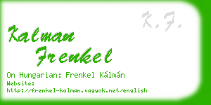 kalman frenkel business card